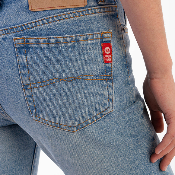 Acquaverde Jeans Women size 26 Steel Blue - Picture 5 of 5